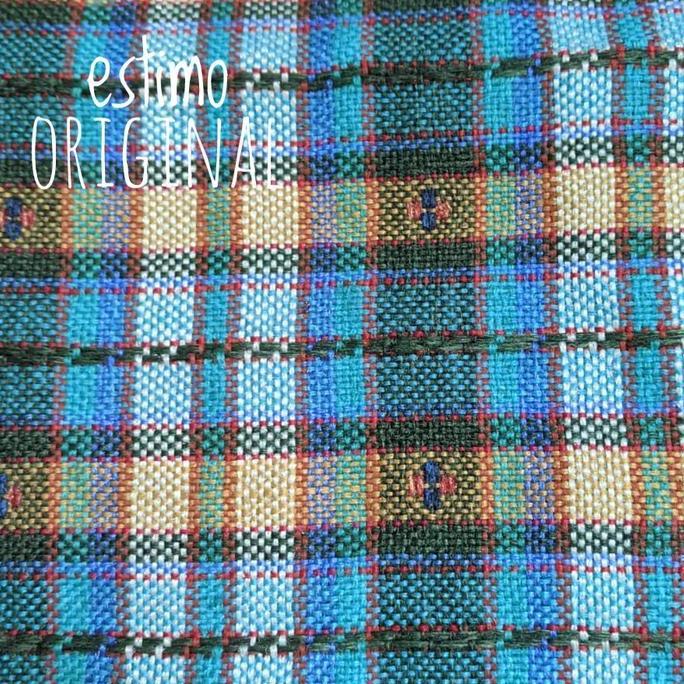 Kain Jok Mobil Bahan Fabric Tartan Kotak Biru cocok untuk mobil 90 an