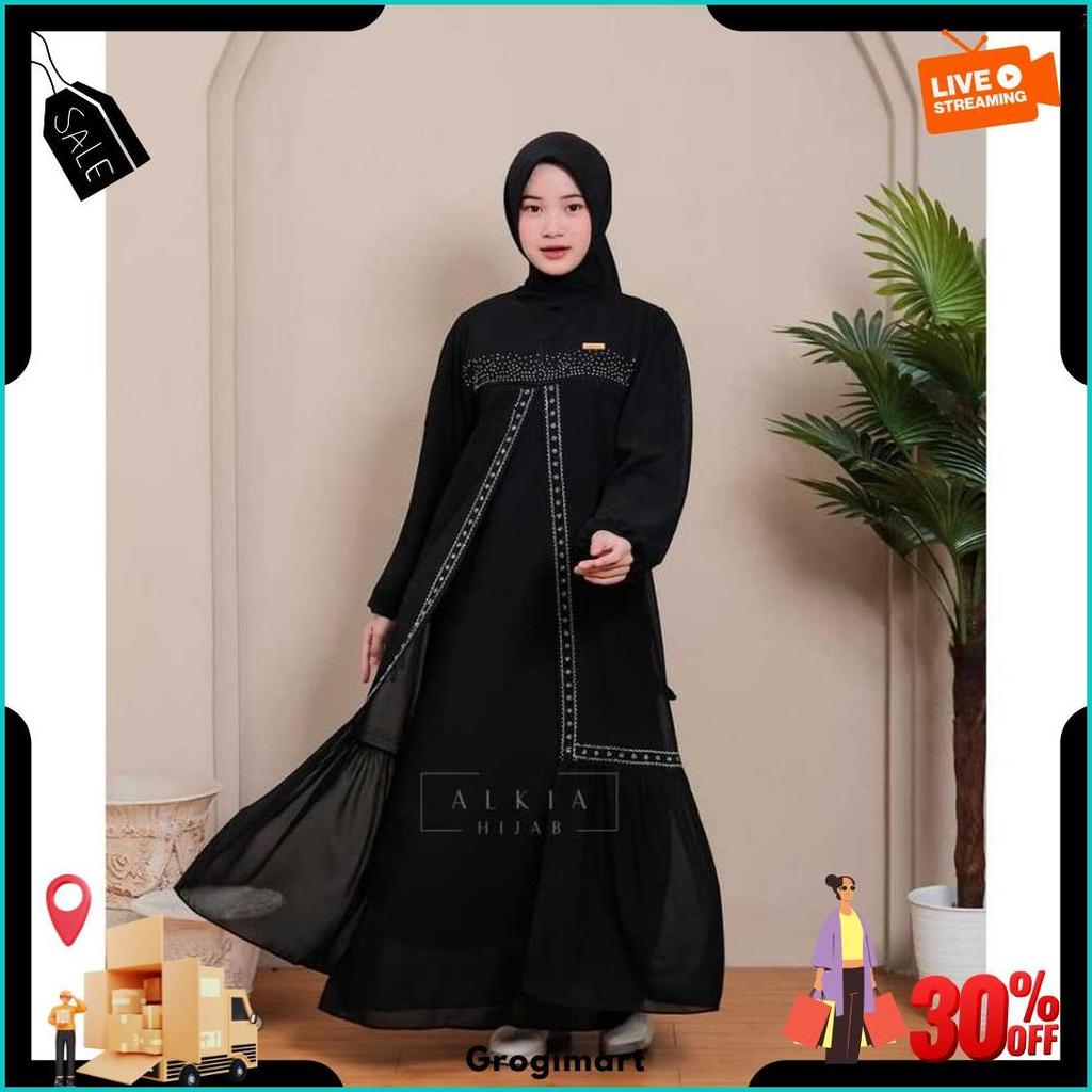 Gania Gamis Abaya Anak Remaja Tanggung Ceruti Babydoll Mix Payet Swarovski Paling Dicari