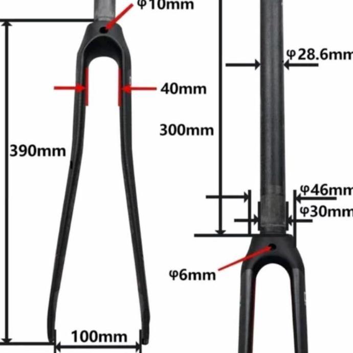 EC90 Fork Carbon 700C Fork full Carbon Rigid Garpu fork Sepeda