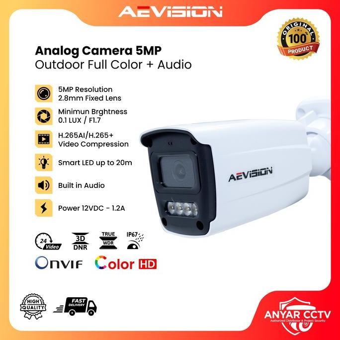 CAMERA AEVISION 5MP AUDIO + COLORVU ULTRA HD (Outdoor)