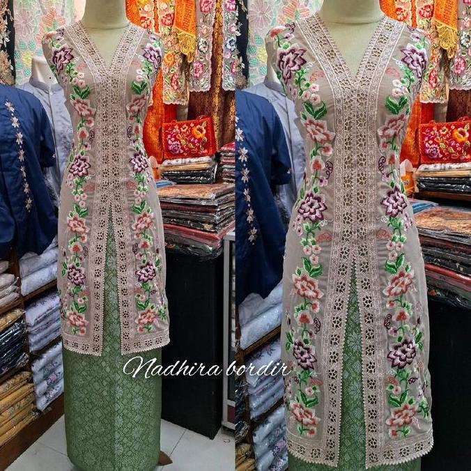 Promo / Bahan Kebaya Bordir Suji , Bahan Kebaya Ceruty Babydol , Bahan Kebaya Bordir Bukittinggi