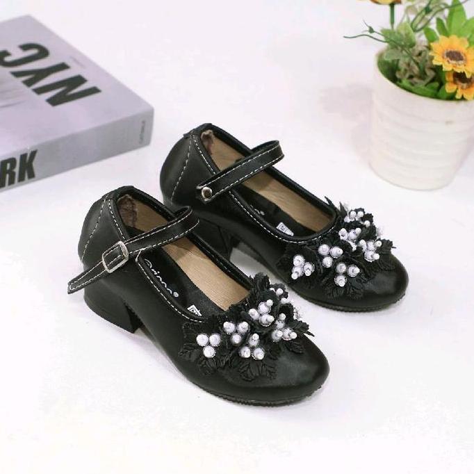 sepatu sandal anak perempuan hak 3cm bunga mute orchid CP10 Fashion LC