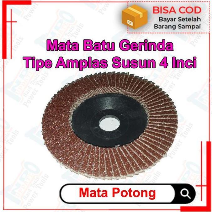 PHLOX Flap Disc Mata gerinda amplas Susun Amplas Besi 4 inci