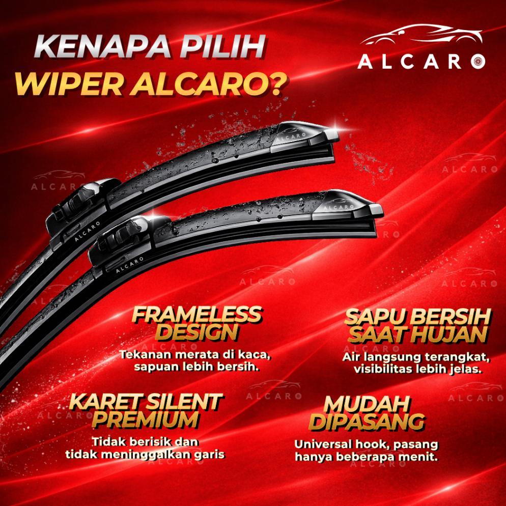 Alcaro Wiper Frameless Premium Mitsubishi Pajero Sport / Xpander / Xpander Cross / March / X-Force /