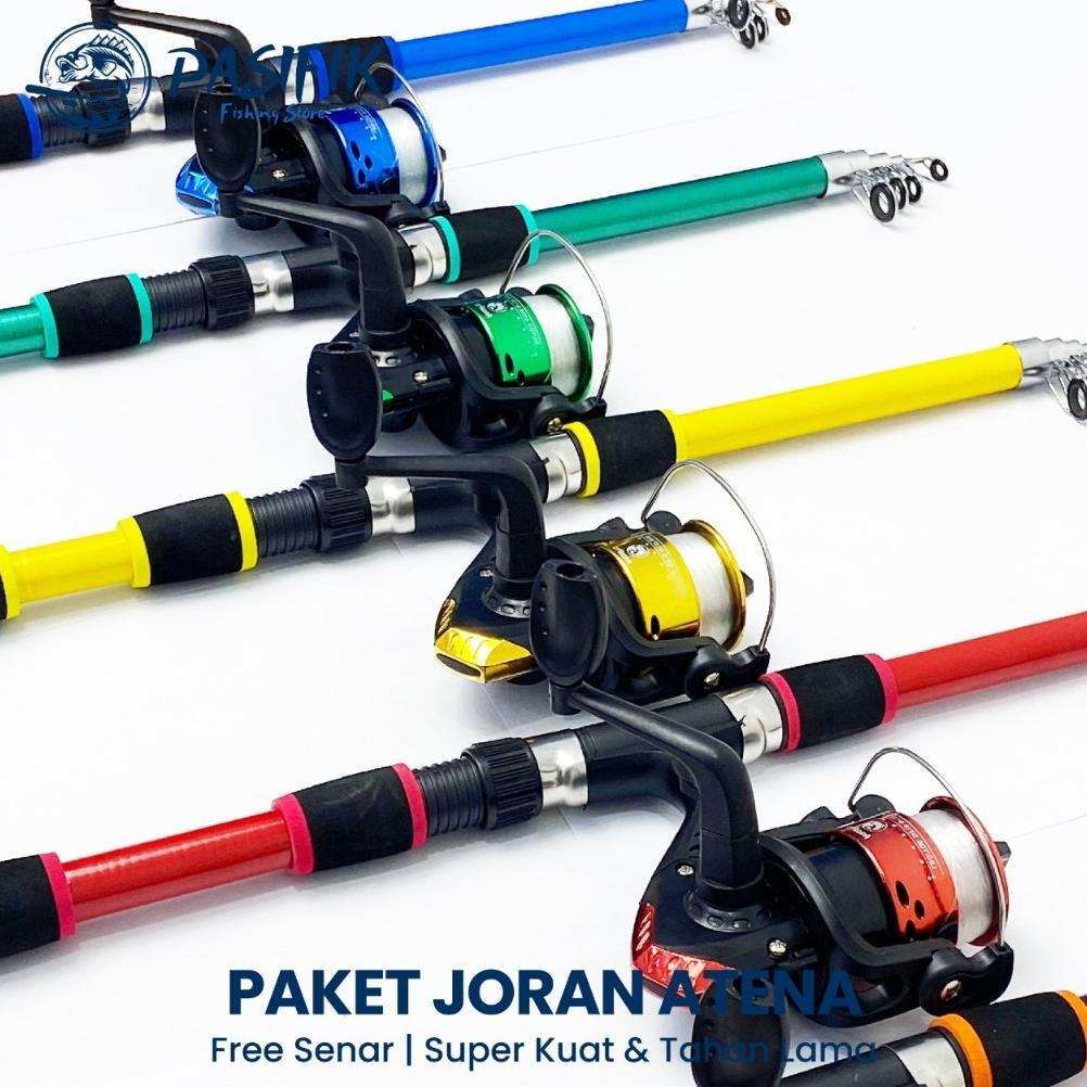 1 Set Joran Pancing Antena Telescopic Portable Joran Antena Bundling Reel Pancing Free Senar Pancing
