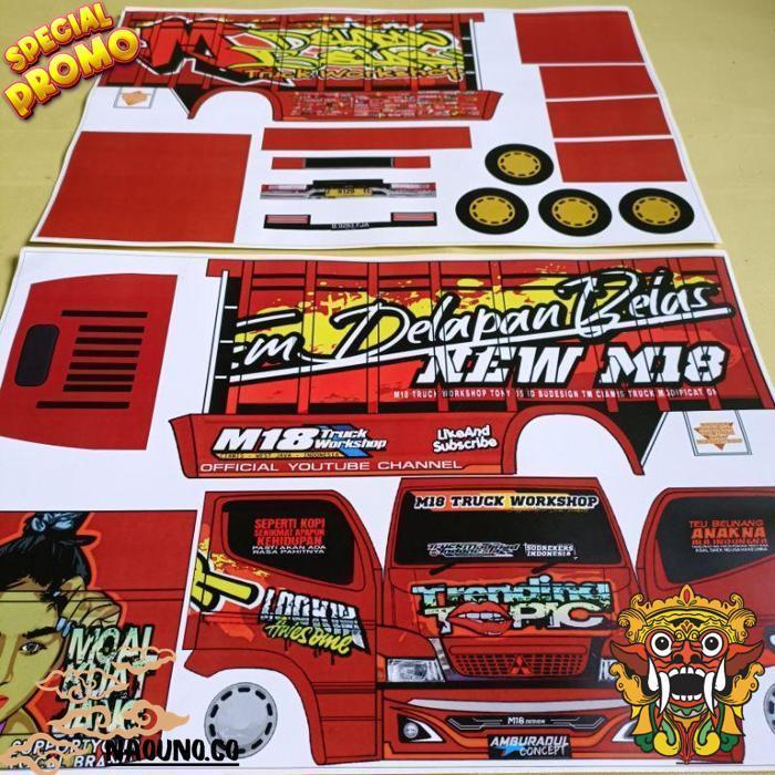 Pola Stiker Miniatur Truk Oleng Ukuran Besar