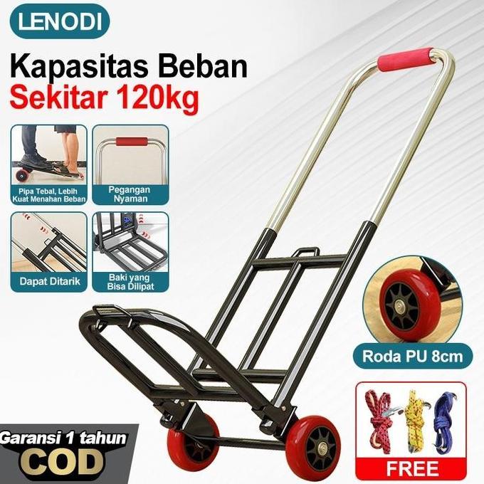 MORIFOYU Trolley Besi Lipat /Trolley Lipat Bahan Besi /Trolley/ Troli /Troly /Trolley Barang Serbagu