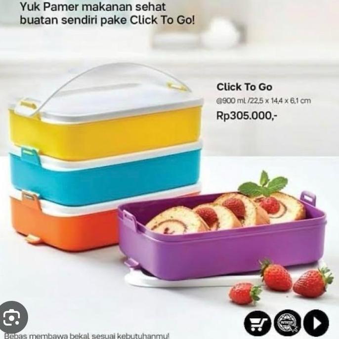 Promo Click to go tupperware rantang susun tupperware termurah / double sweet rantang tupperware Dis