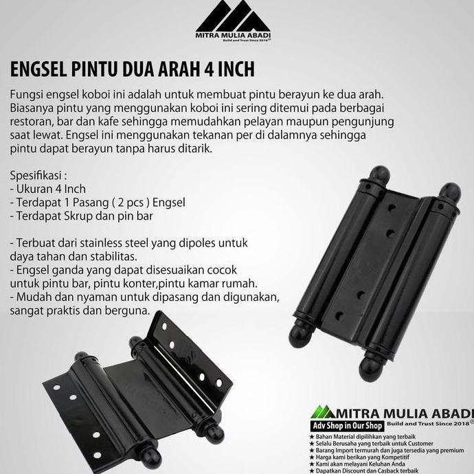Engsel Per Koboi 4 Inci Koboy Engsel Pintu Dua Arah