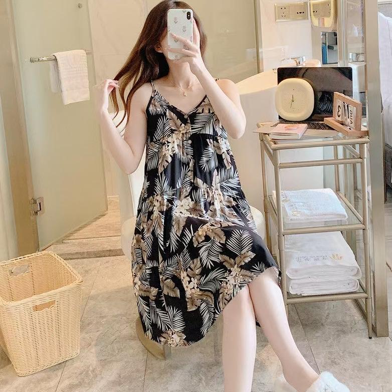Best Seller Daster Baju Tidur Wanita Cantik Tali 1 Rayon Viscose Motif Kekinian Adem Lembut Nyaman D
