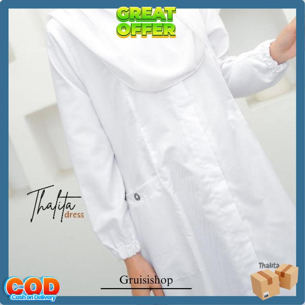 Gamis Manasik Haji Umroh Daily Abaya Putih Toyobo Langsung Diproses