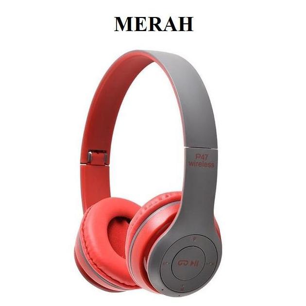Headset Bando Bluetooth Extra Bass + Bisa Mode Kabel Jack 3.5mm - Earphone Headphone Wireless