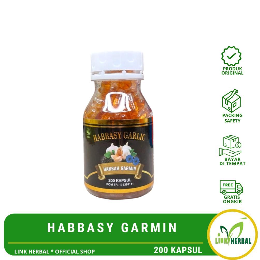 Habbasyi Garlic | Habbatussauda | Habbah Garmin Isi 200 Kapsul | Habbatussauda Plus Garlic Oil