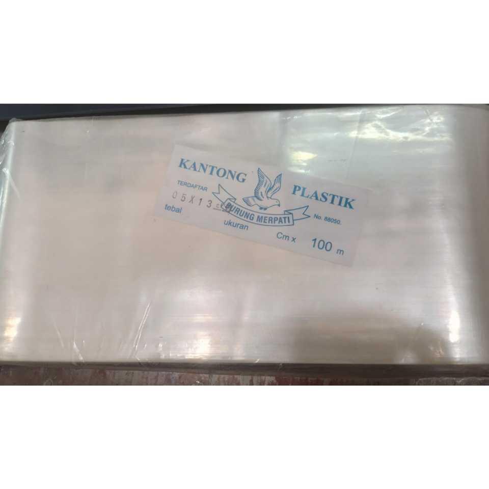 Plastik Roll / Plastik Pp Bening Tebal 05 Lebar 13Cm, 16Cm, Panjang 100Meter