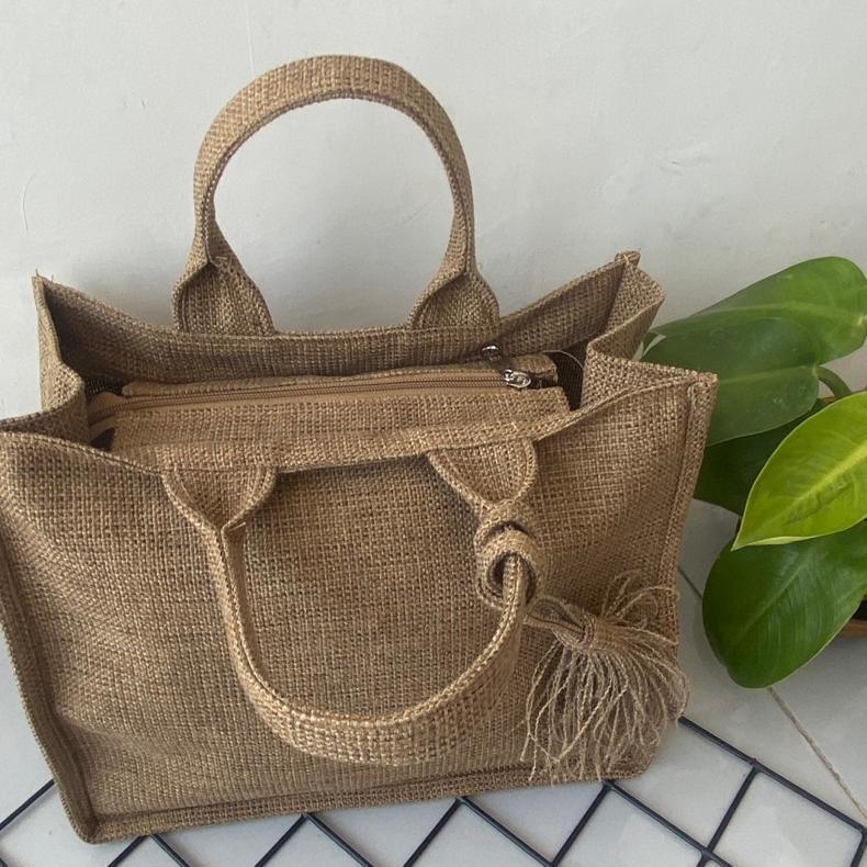 Cuci Gudang  Tas Goni Tote Bag Karung Goni Hand Bag Tas Souvenir Hampers Wanita