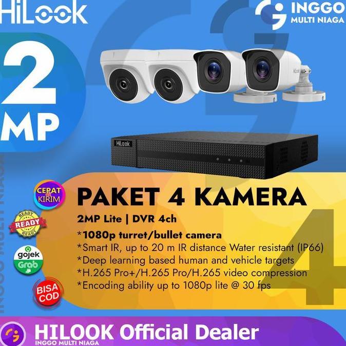PAKET CCTV 4 KAMERA 2MP HILOOK MURAH TANPA HDD