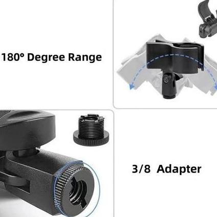 Omagoedang - Mic Holder Universal Large Size Mikrofon Kondensor Holder Jepit Holder Mic Wireless Dud