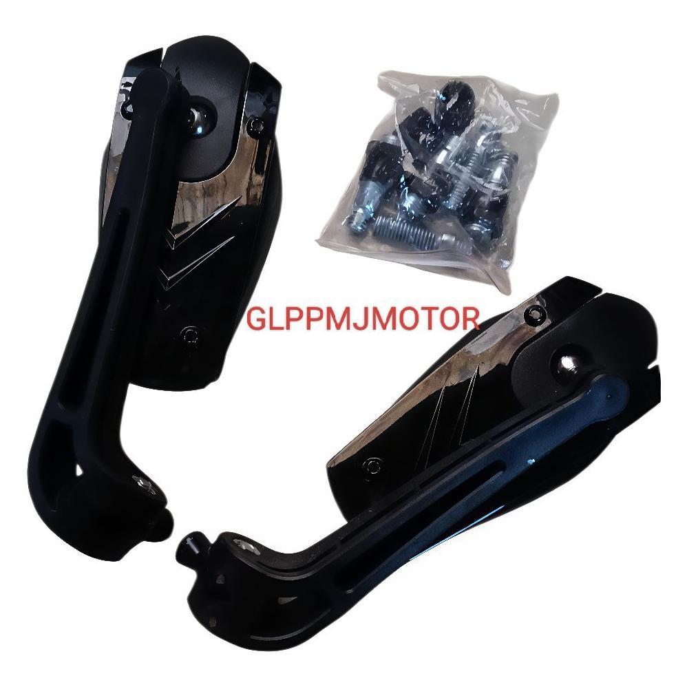 NEW PRODUCT Spion Alevo Kaca Spion Arevo Koso Lipat Tanduk Hitam Oval Universal Untuk Semua Motor Be