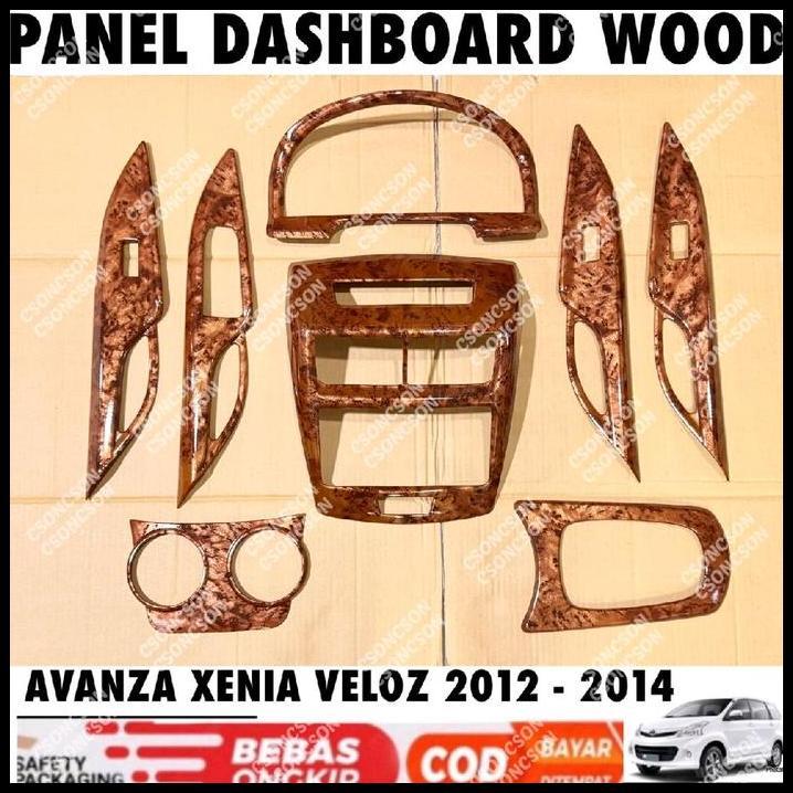 DISKON PANEL DASHBOARD WOOD ALL NEW AVANZA XENIA VELOZ 2012 2013 2014 