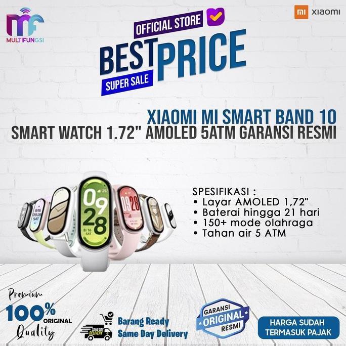 ernashop577 - xiaomi smart band 10 | smart watch 1.72" mi band  layar amoled garansi resmi jam bluet