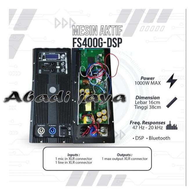 Mesin Speaker Aktif / Power Kit Aktif 1000 Watt Original Fs400G-Dsp