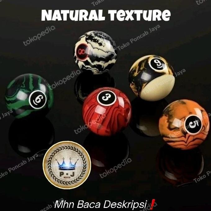 PJ - Set Bola Billiard | Stylish - Marbled Pattern | Meja 9 Ft