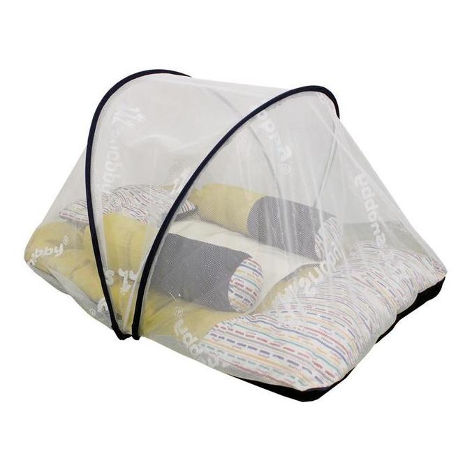 TERLARIS SNOBBY KASUR TEMPAT TIDUR BAYI DAKRON SET BANTAL GULING + KELAMBU PRINT MOTIF ARTSY SUMMIT 
