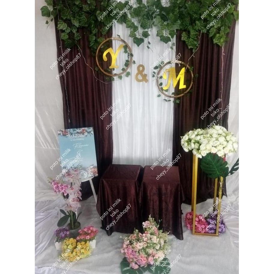 backdrop paket lamaran nikahan lengkap tinggal pasang