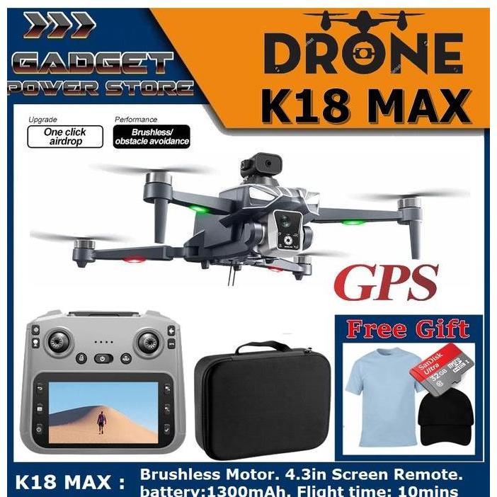 New K18 MAX GPS Airdrop Drone Fishing 360 Laser Obstacle Avoidance Optical Flow Rc Screen Remote Con