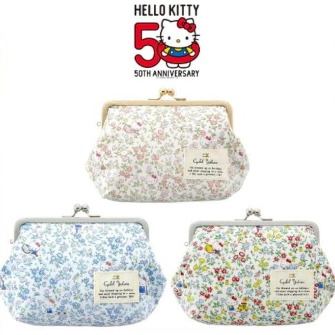 Dompet Wanita Sanrio Cyalel Yahata Gold Purse | Tas Gold Flower Sanrio