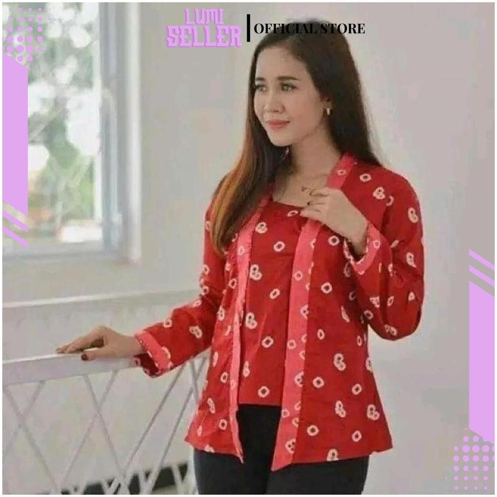 Batik Kebaya Kutubaru Jumputan Wanita Size Jumbo Solo GBM Teratas
