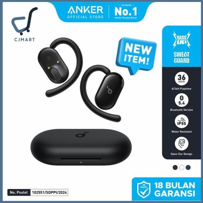 TERLARIS SOUNDCORE V20I OPEN-EAR HEADPHONES, ADJUSTABLE EAR HOOKS, ULTRA-COMFORT, SNUG FIT, POWERFUL