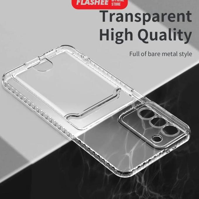 Flashee Case TPU Transparan Slot PC Softcase Samsung Bening Slot Card Holder Photocard For Samsung S