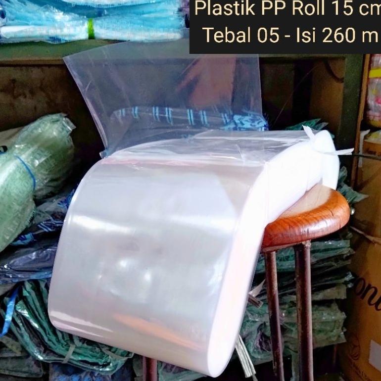Plastik Pp Roll Lebar 15 Cm - Bening Tebal 05