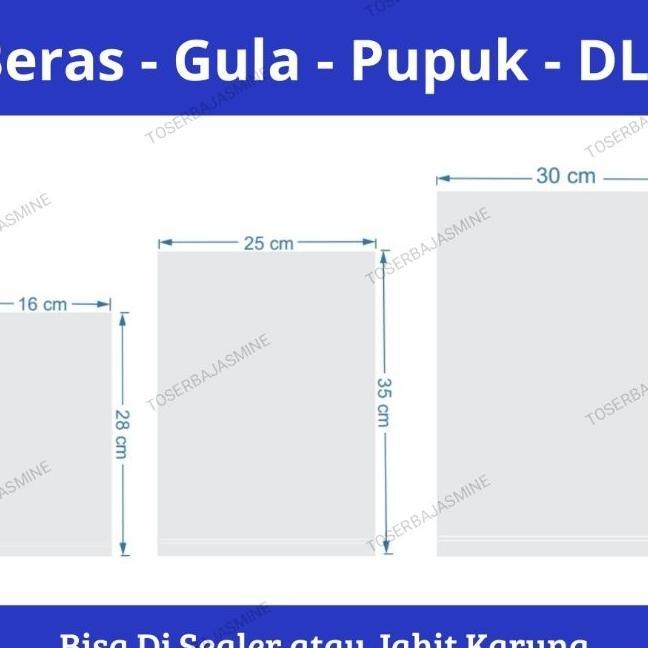 Plastik Polos Hd Ori Kemasan Beras , Gula , Pupuk  Dll 1Kg/2Kg/3Kg/5Kg (Isi 100 Lembar)