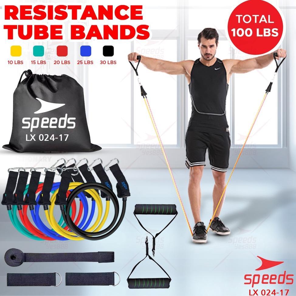 Speeds Alat Olahraga Tarik Karet Adjustable Resistance Bands Latihan Tarikan Olahraga 024-17