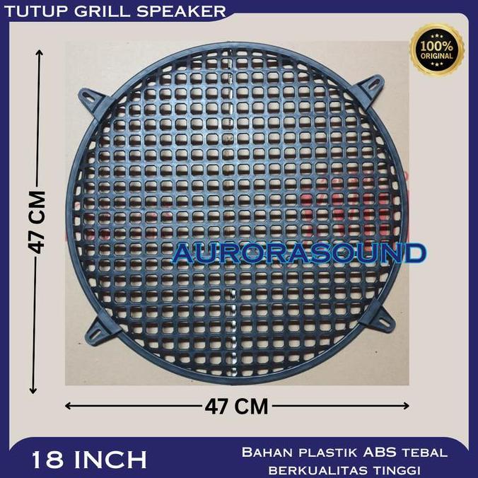 TERLARIS TUTUP GRILL SPEAKER 18 INCH RAM SPEAKER BOX 18 IN COVER SPEAKER PLASTIK