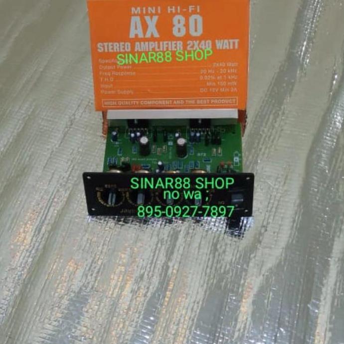 TERLARIS KIT AMPLIFIER AKTIV AX80WATT AX 80WATT AX 80 WATT+PANEL LKP 2X40WATT