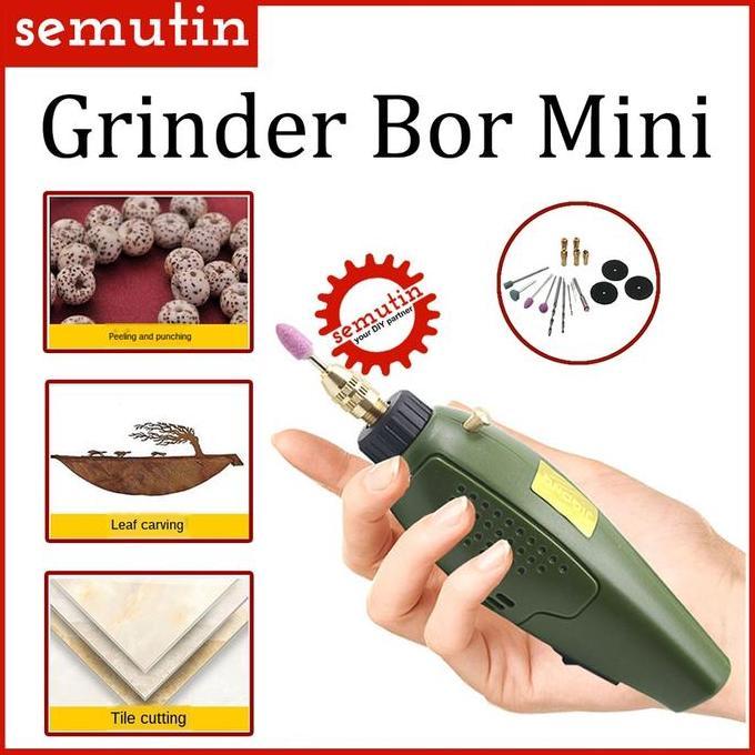 MORIFOYU Grinder Bor Mini / Gerinda Listrik Portable / Alat Ukir Grafir Drill Charger DC / Pen Ukir 