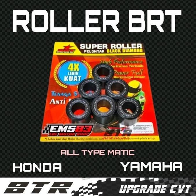 Brt - Nmax Roller Racing Brt Racing Black Diamond Roller Ukuran 9 Dan 11 Gram Allshop