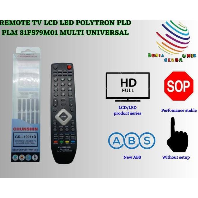 AONI REMOTE TV LCD LED POLYTRON PLD PLM 81F579M01 MULTI UNIVERSAL