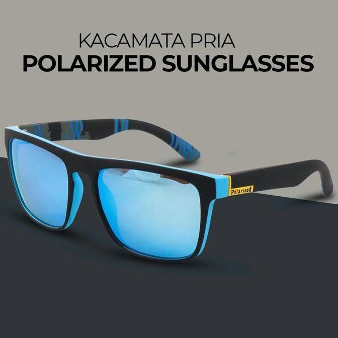 Kacamata Polarized Dubery Biru Eyewear Hitam Allshop