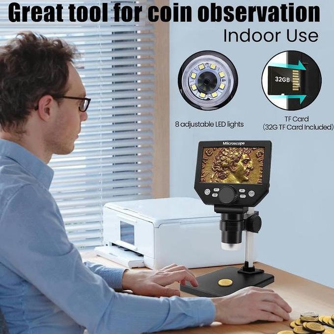 DUDLEY Microscope Digital 1000x Trinocular Mikroskop Trinikuler Mikroskop Digital Mechanic 10Mp Pemb