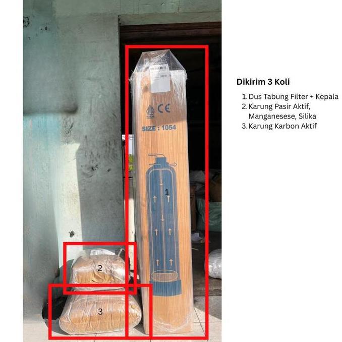 Newbit- Paket Tabung Filter Air Frp 1054'' Plus Isi Media