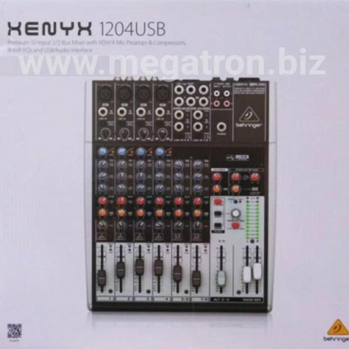 8-Channel Audio Mixer with USB output Behringer Xenyx 1204USB