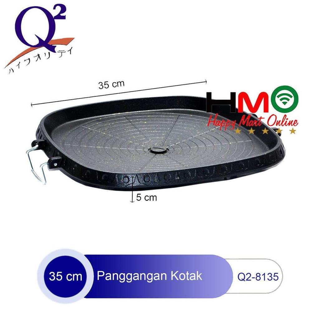 Alat Panggang BBQ Kotak Korea Grill Pan Q2-8135 35CM Grill Pan Q2 Diskon