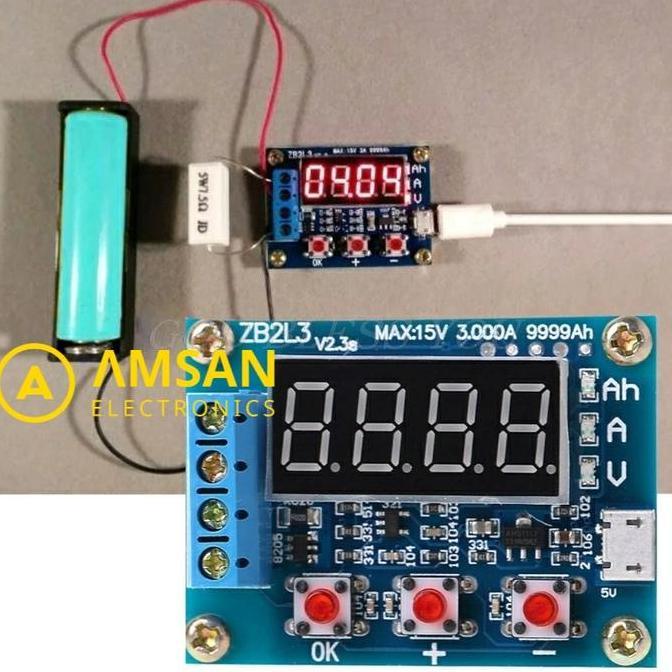Zhiyu Battery Capacity Meter ZB2L3 Test Kapasitas Baterai 18650 Li-ion HW-586