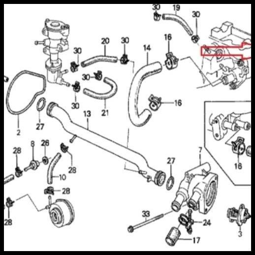 HOT DEAL WATER OUTLET HONDA CIVIC WONDER 1984-1987 