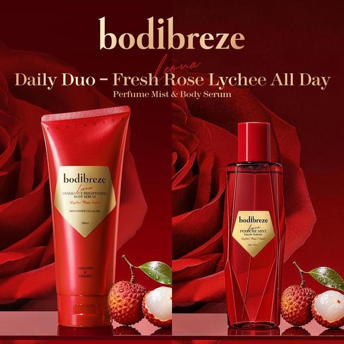 NewBodibreze 2Pcs/3Pcs Perfume Mist Set | Leona Floral Leci-Mawar, Phoebe Floral Segar Praline-Cedar