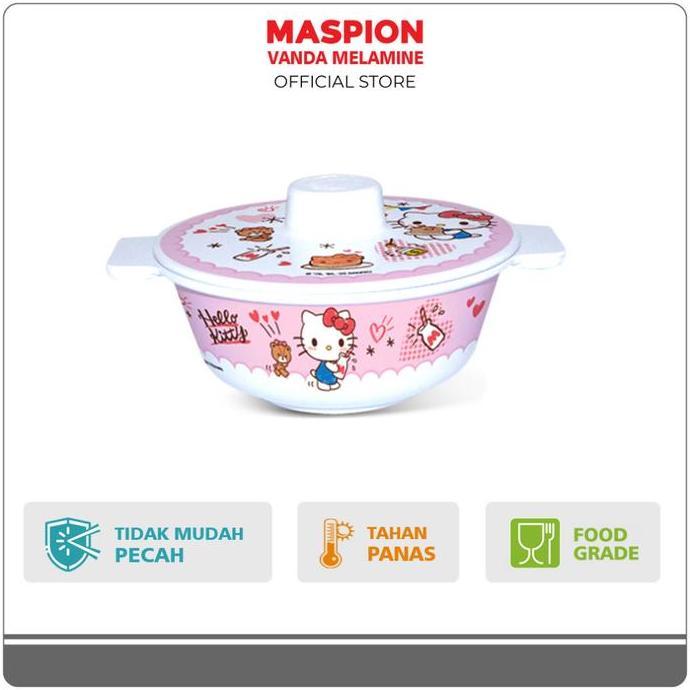 TERLARIS MASPION VANDA MELAMIN BASI PEGANGAN 5 INCH + TUTUP HELLO KITTY